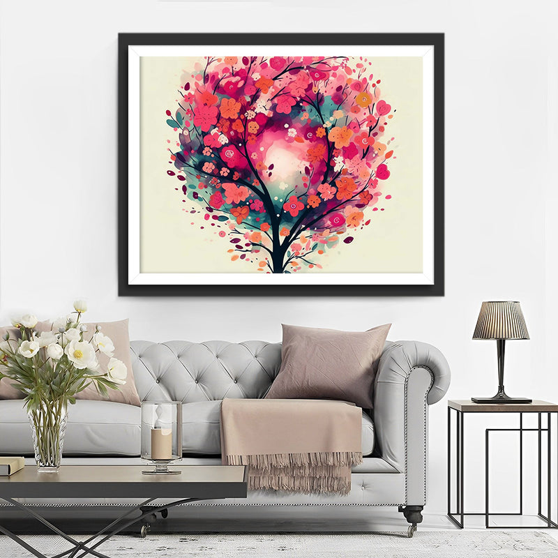 Rosa Blumenbaum Diamond Painting