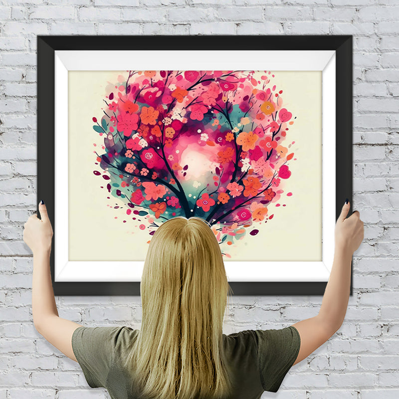 Rosa Blumenbaum Diamond Painting