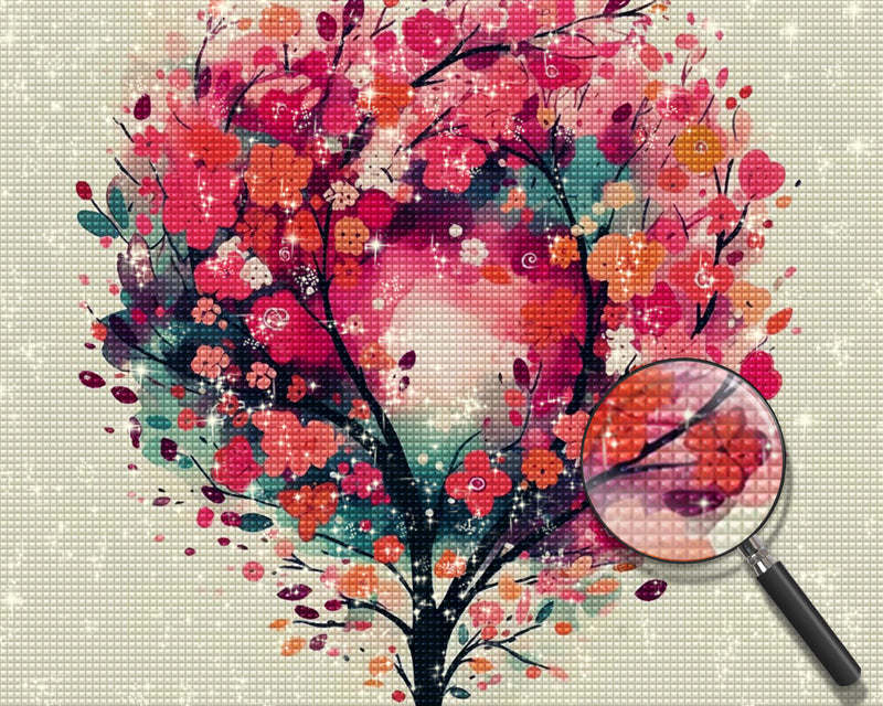 Rosa Blumenbaum Diamond Painting