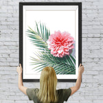 Rosa Chrysantheme und grünes Blatt Diamond Painting