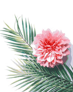 Rosa Chrysantheme und grünes Blatt Diamond Painting