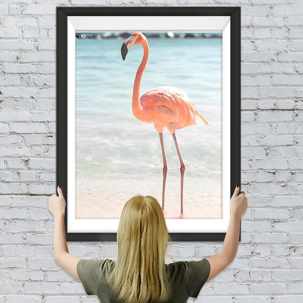 Rosa Flamingo am Meer Diamond Painting