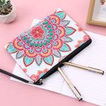 Rosa-grünes Mandala Diamond Painting Handgelenktasche