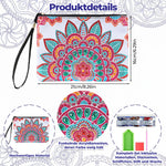 Rosa-grünes Mandala Diamond Painting Handgelenktasche