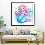 Rosa Haar Meerjungfrau Diamond Painting