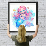 Rosa Haar Meerjungfrau Diamond Painting