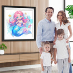 Rosa Haar Meerjungfrau Diamond Painting