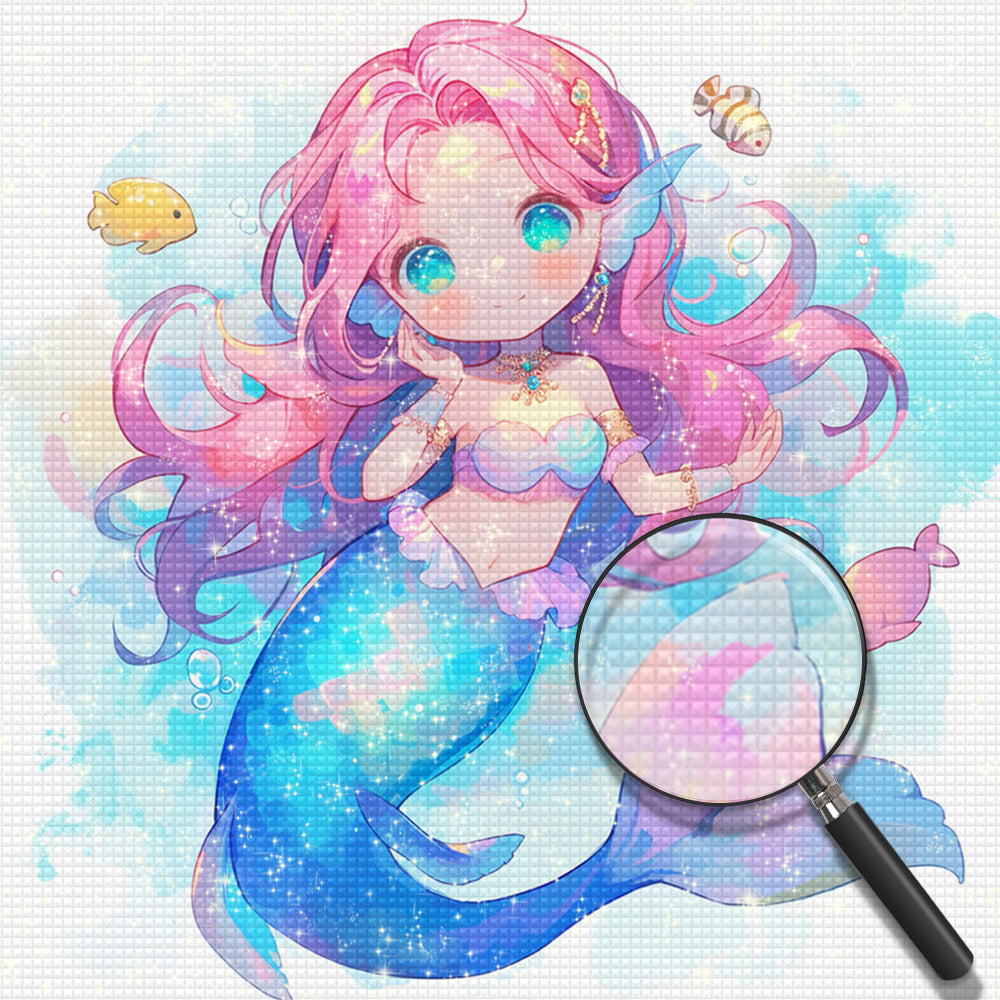 Rosa Haar Meerjungfrau Diamond Painting
