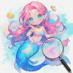 Rosa Haar Meerjungfrau Diamond Painting