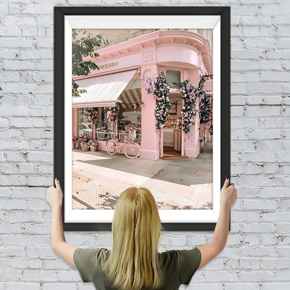 Rosa Laden an der Straßenecke Diamond Painting