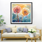 Rosa Löwenzahn Diamond Painting