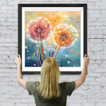 Rosa Löwenzahn Diamond Painting