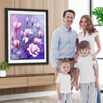 Rosa Magnolienblüten am Baum Diamond Painting