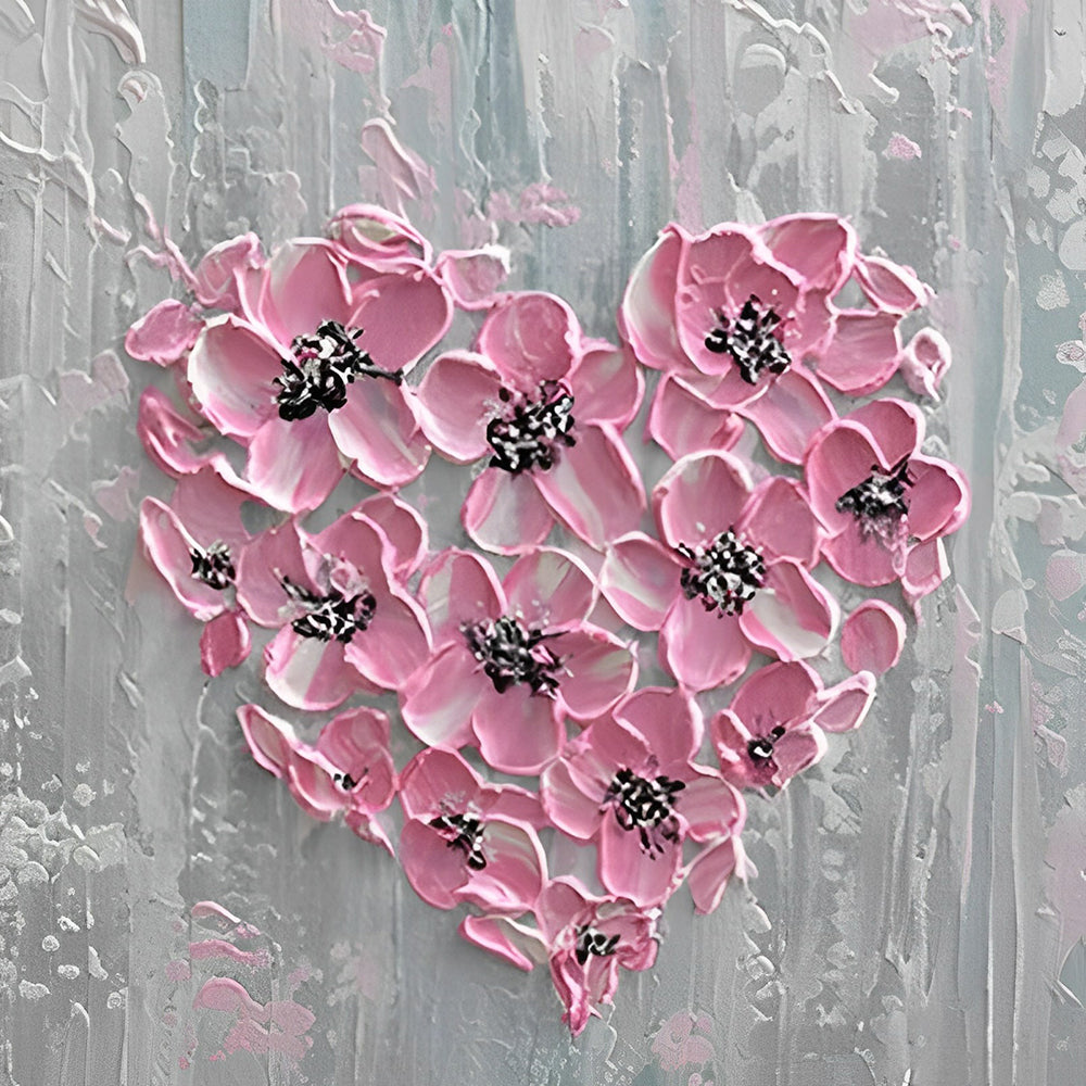 Rosa Orchidee Herz Diamond Painting