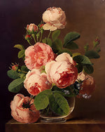 Rosa Pfingstrosen in Glasvase Diamond Painting