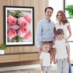 Rosa Rosen und Spiegelbild Diamond Painting