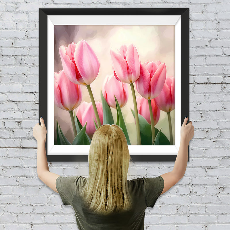 Rosa Tulpen Diamond Painting