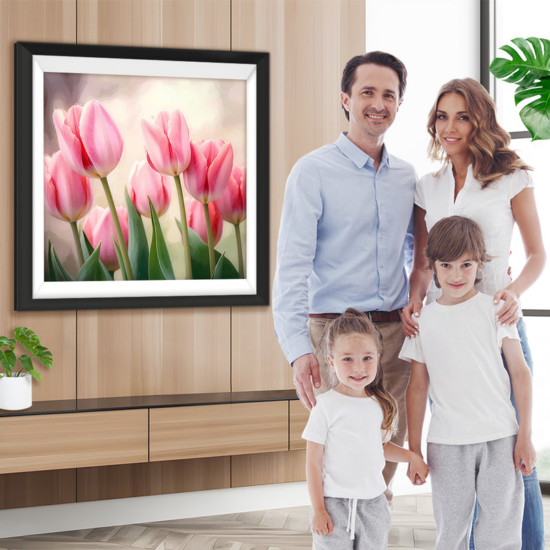 Rosa Tulpen Diamond Painting