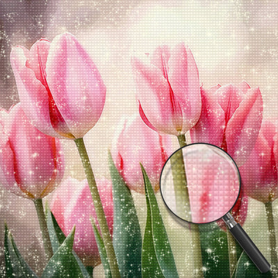 Rosa Tulpen Diamond Painting