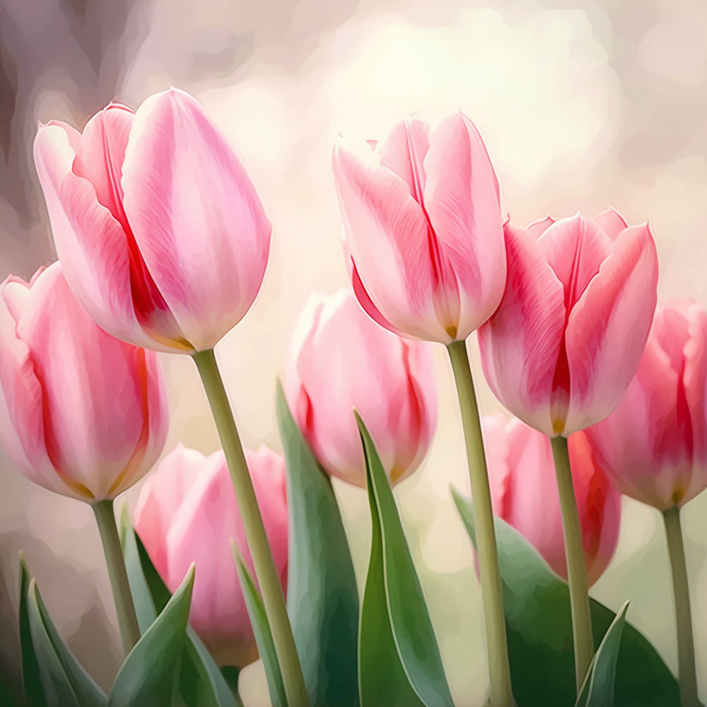 Rosa Tulpen Diamond Painting