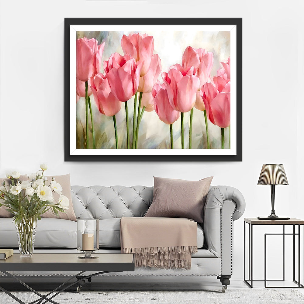 Rosa Tulpen Diamond Painting