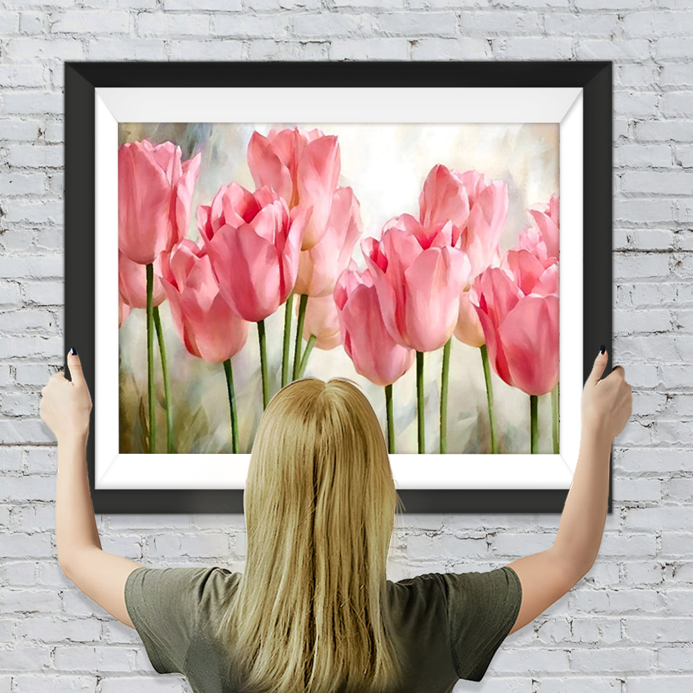 Rosa Tulpen Diamond Painting