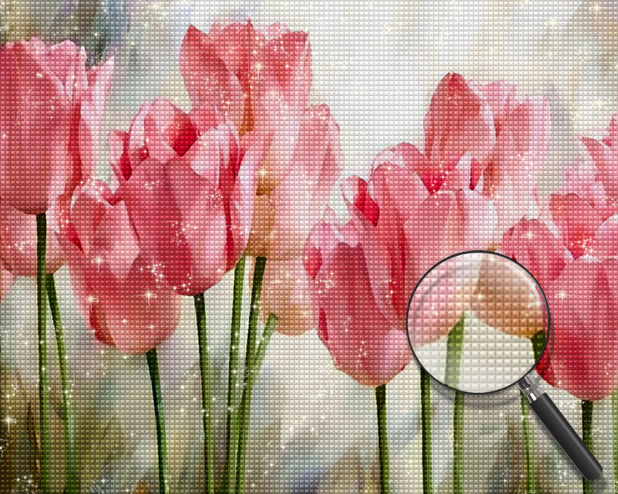 Rosa Tulpen Diamond Painting