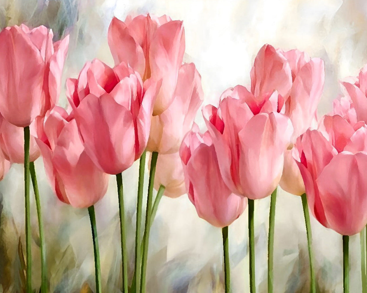 Rosa Tulpen Diamond Painting