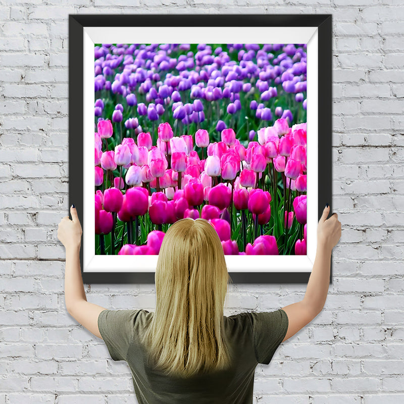 Rosa und lila Tulpen Diamond Painting