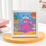 Rosaroter Baby-Oktopus Mini-Kristallpünktchen Diamond Painting