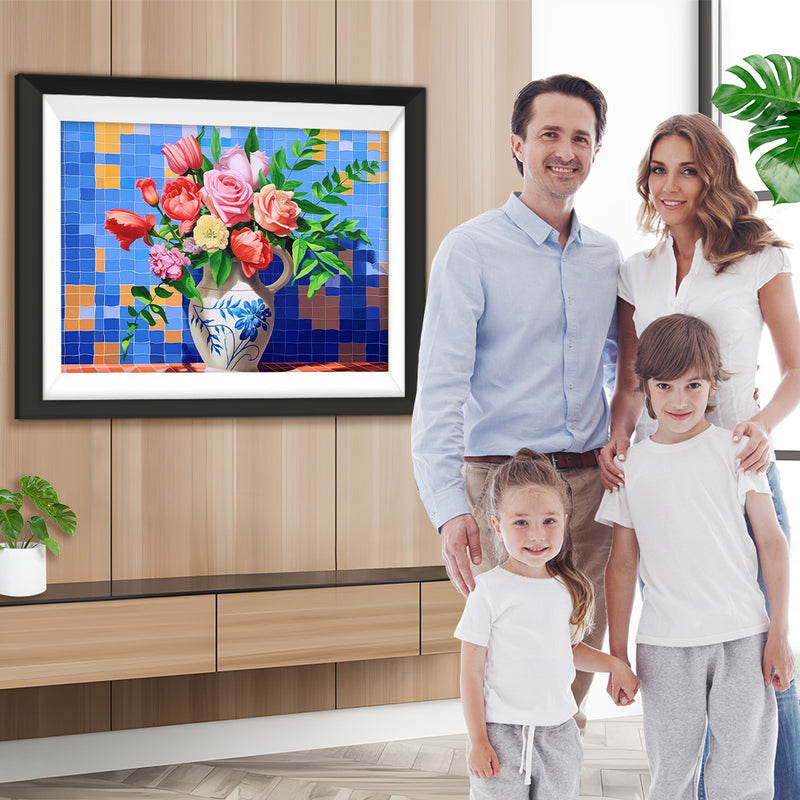 Rosen in Porzellanvase Diamond Painting