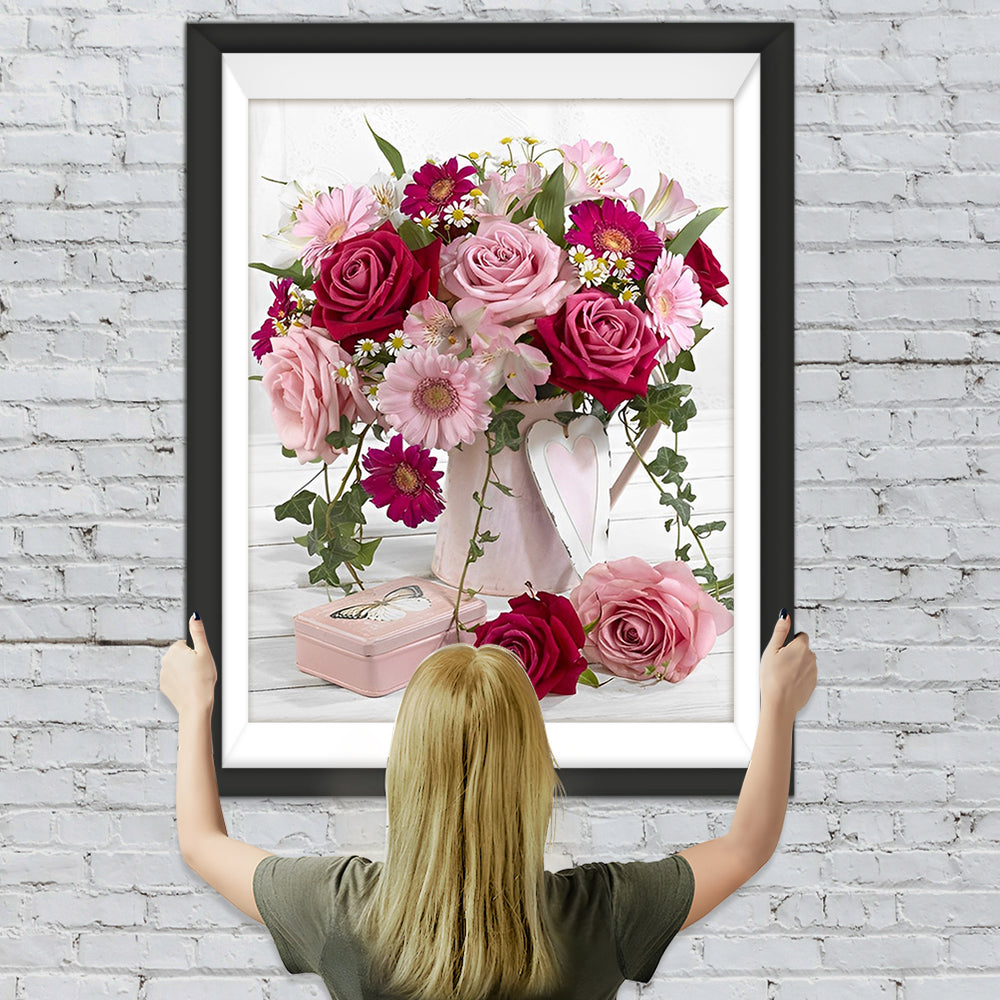 Rosen und Chrysantheme Diamond Painting