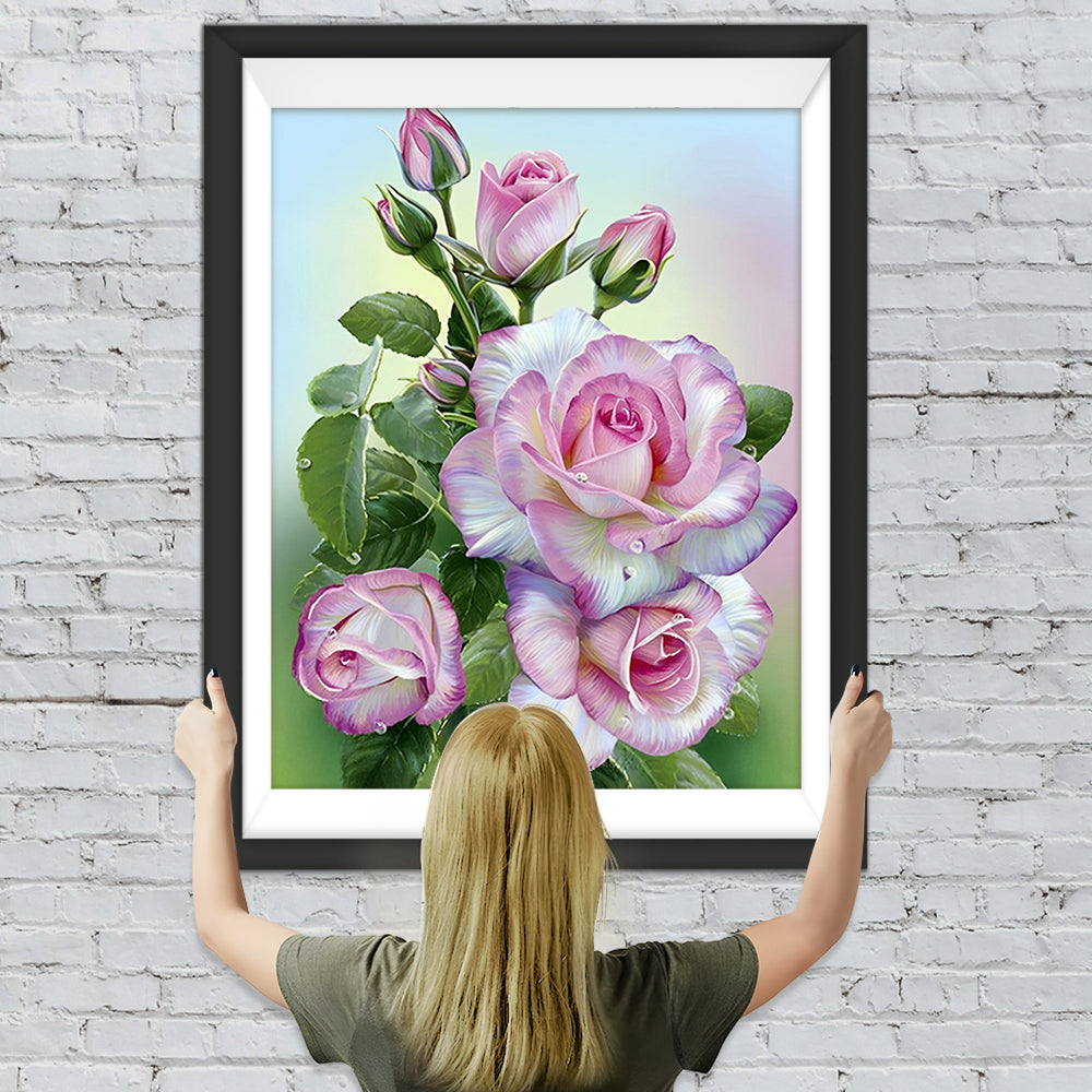 Rosen und Knospen Diamond Painting