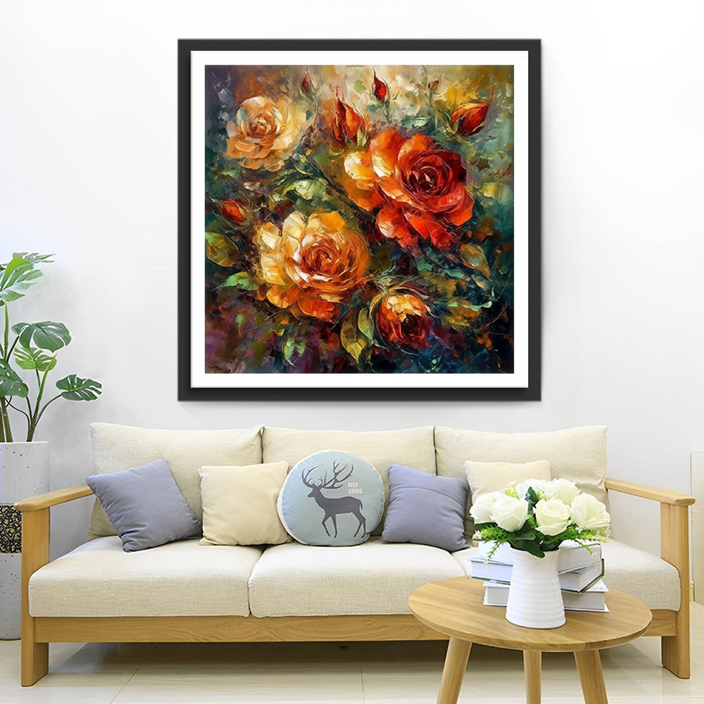 Rosen und Knospen Diamond Painting
