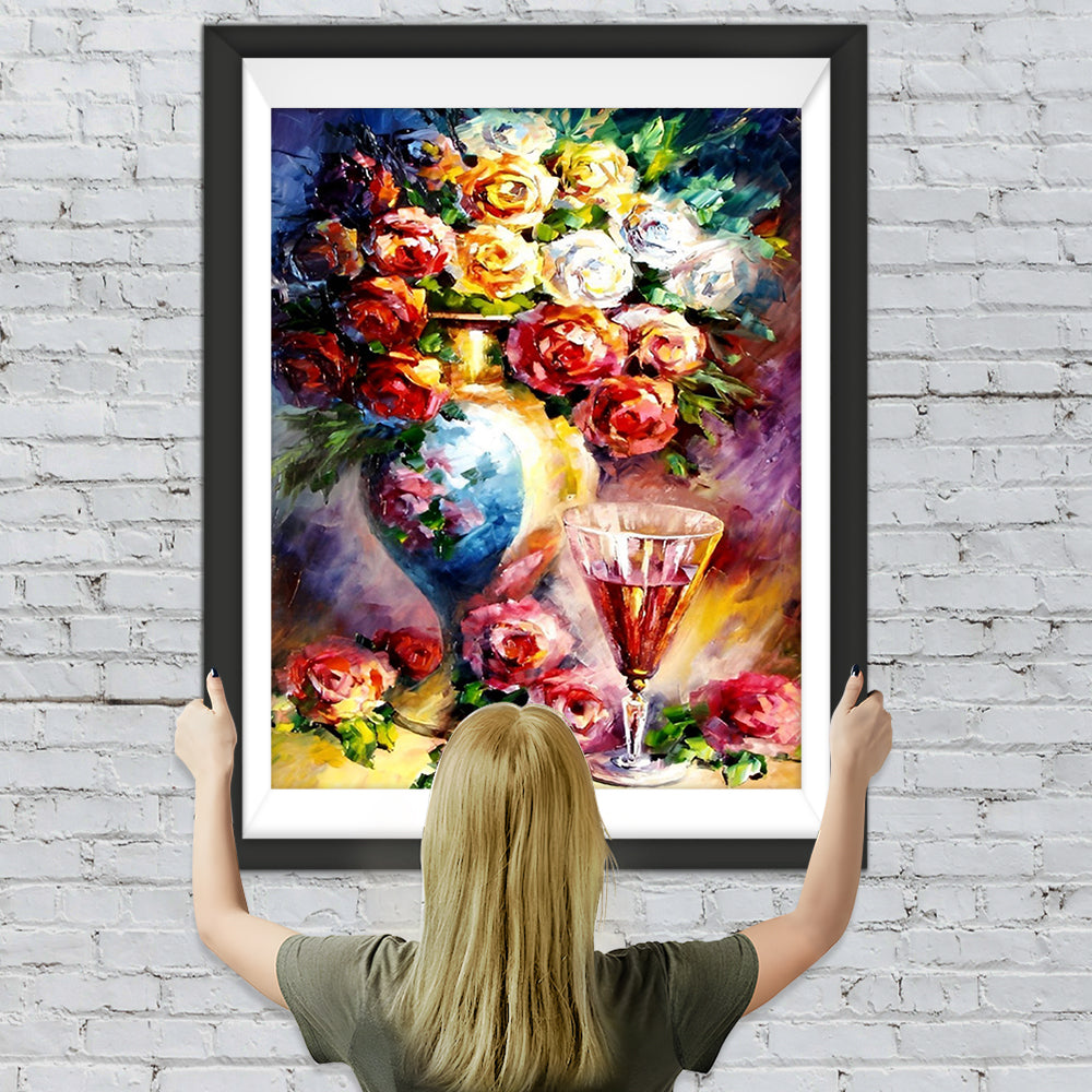 Rosen und Wein Diamond Painting