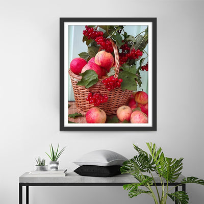 Rote Äpfel im Korb Diamond Painting