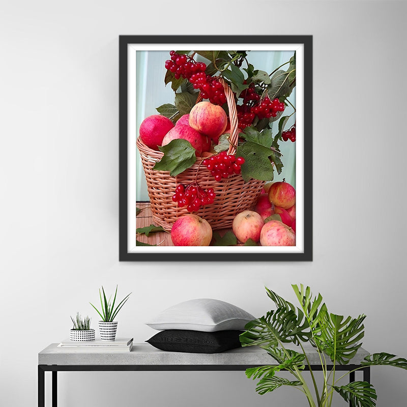 Rote Äpfel im Korb Diamond Painting