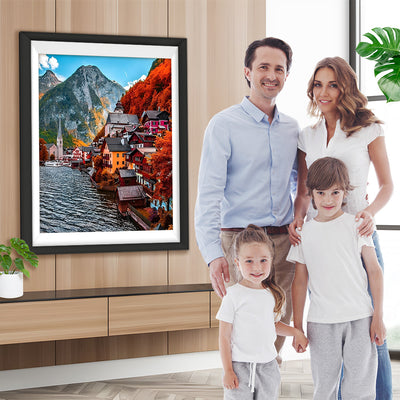Rote Bergstadt Diamond Painting