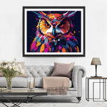 Rote Eule im Dunkeln Diamond Painting