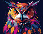 Rote Eule im Dunkeln Diamond Painting