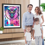 Rote Eule und Traumfänger Diamond Painting