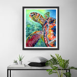 Rote Schildkröte im Meer Diamond Painting