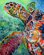 Rote Schildkröte im Meer Diamond Painting