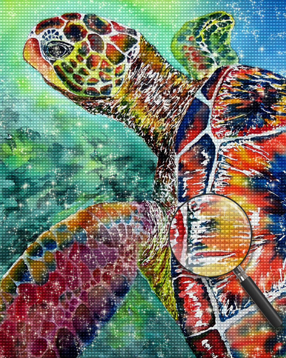 Rote Schildkröte im Meer Diamond Painting