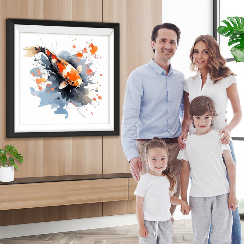 Rote Tinte Koi Diamond Painting