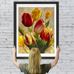 Rote und gelbe Tulpen Diamond Painting