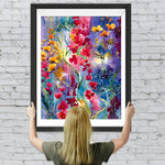 Rote und gelbe Wildblumen Diamond Painting