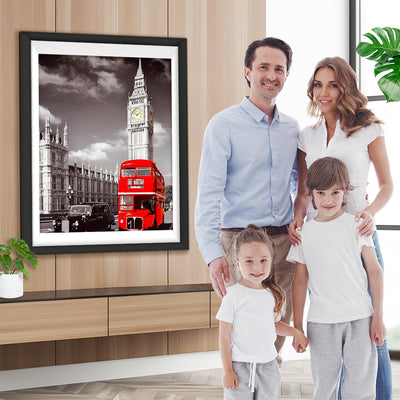 Roter Bus und Big Ben Diamond Painting