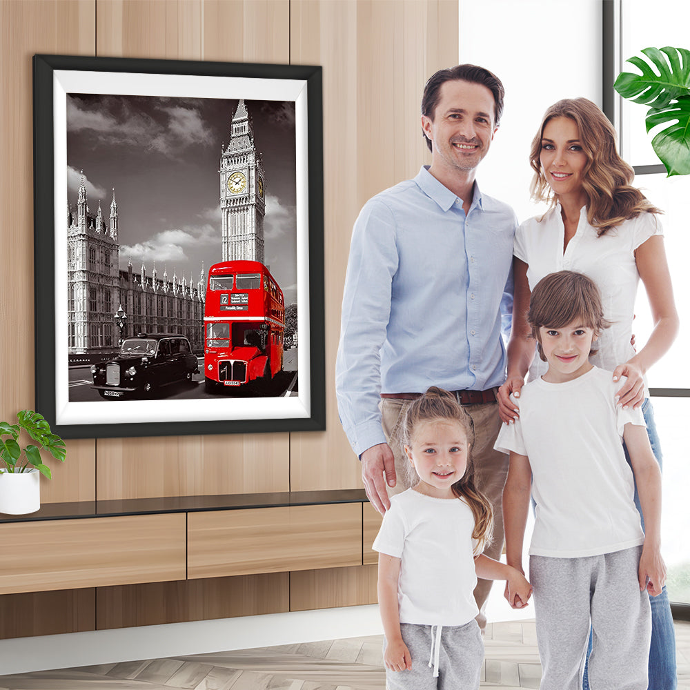 Roter Bus und Big Ben Diamond Painting