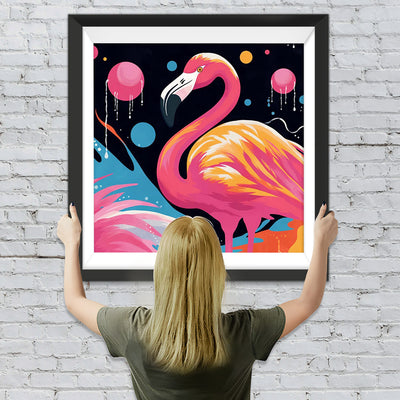 Roter Cartoon Flamingo Diamond Painting